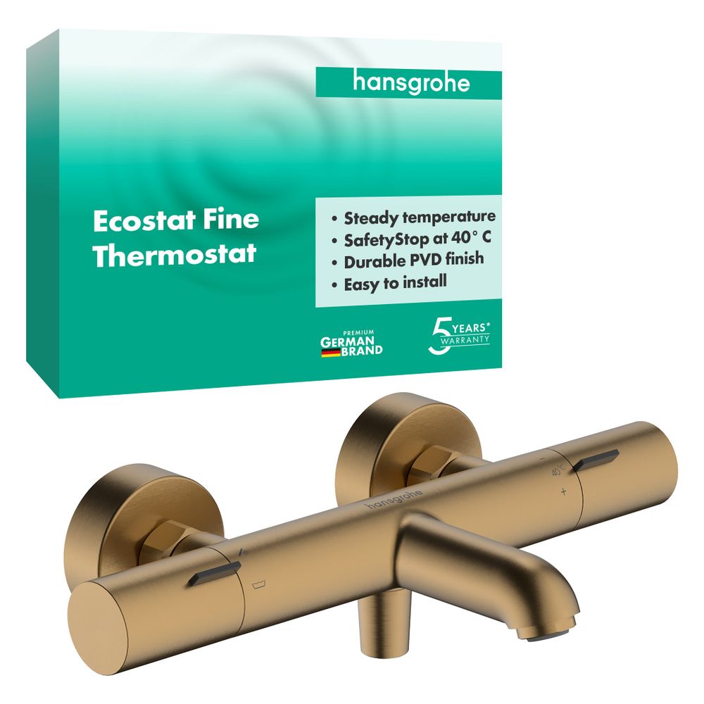 Hansgrohe Ecostat Fine Wannenthermostat Aufputz, 20l/min, Brushed Bronze... HANSGROHE-13325140 4059625814666 (Abb. 2)