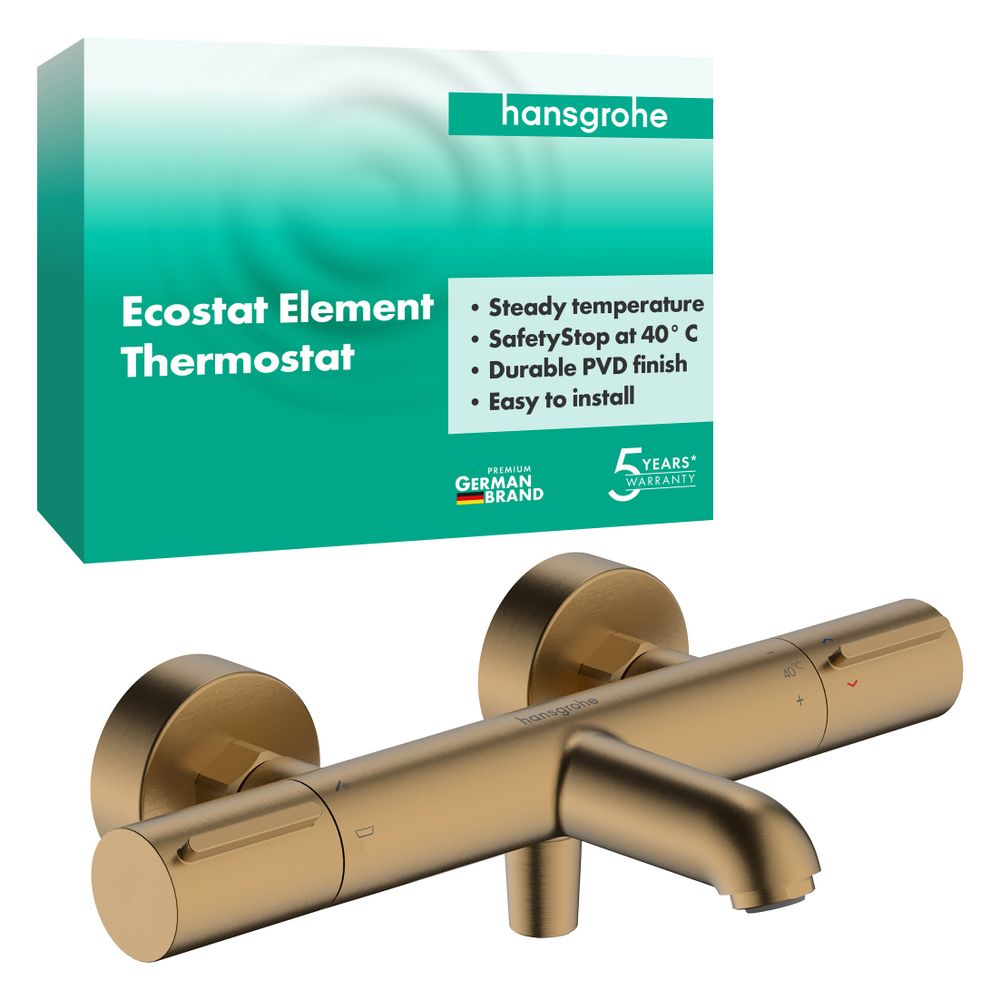 Hansgrohe Ecostat Element Wannenthermostat Aufputz, 20l/min, Brushed Bronze... HANSGROHE-13347140 4059625814840 (Abb. 2)