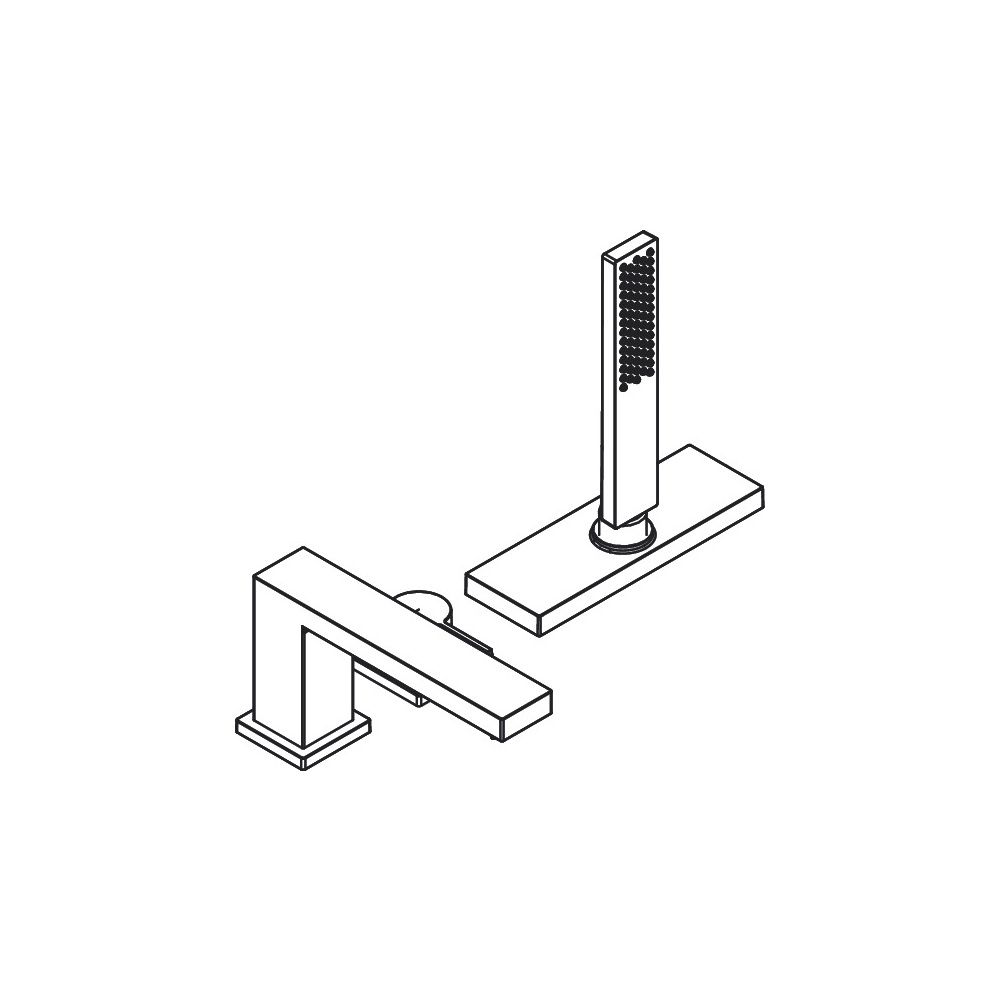 Hansgrohe Tecturis E 3-Loch Einhebel-Wannenrandmischer, 23l/min, sBox, Brushed Blac... HANSGROHE-73443340 4059625811276 (Abb. 4)