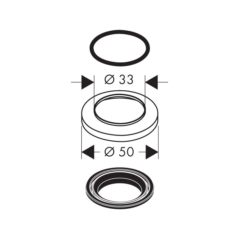 Hansgrohe Unterlegscheibe 1-Loch Waschtischmischer, Chrom... HANSGROHE-32799000 4011097617107 (Abb. 4)