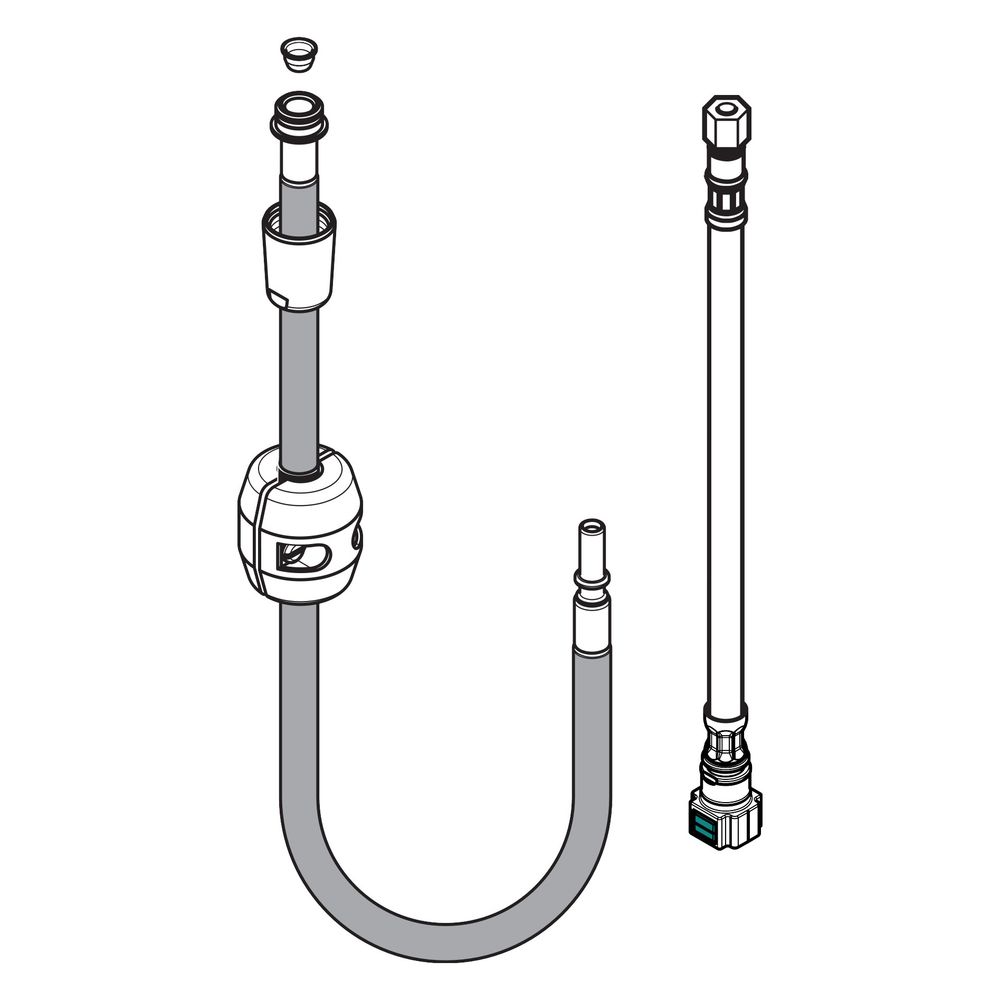 Hansgrohe Kunststoff-Schlauch für Küchenmischer 1,25m inkl. Gewicht, Sieb, 95048000... HANSGROHE-95048000 4011097263748 (Abb. 2)