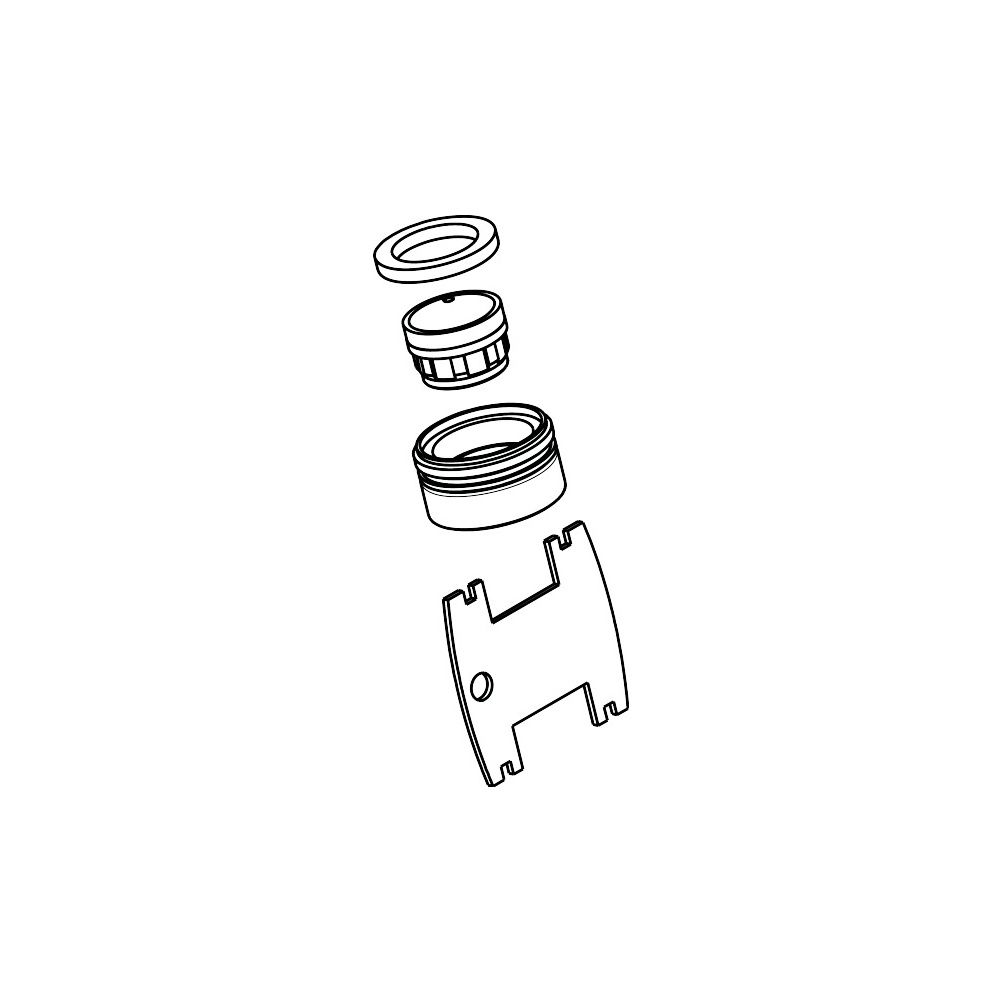 Hansgrohe Luftsprudler M24x1, 5l/min, Diebstahlsicherung, Chrom, 98802000... HANSGROHE-98802000 4011097609621 (Abb. 2)
