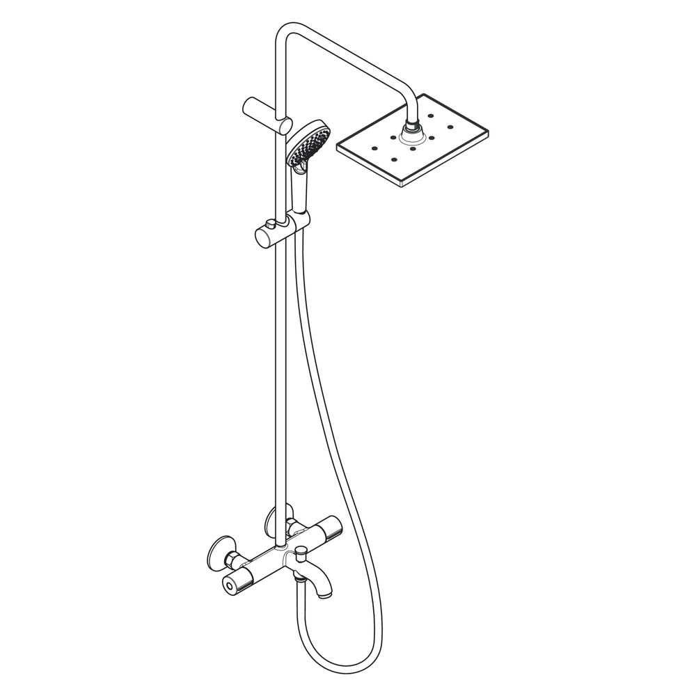 hansgrohe Vernis Shape Showerpipe 230mm 1jet 20l/min EcoSmart mit Wannenthermostat,... HANSGROHE-26098000 4059625314784 (Abb. 4)