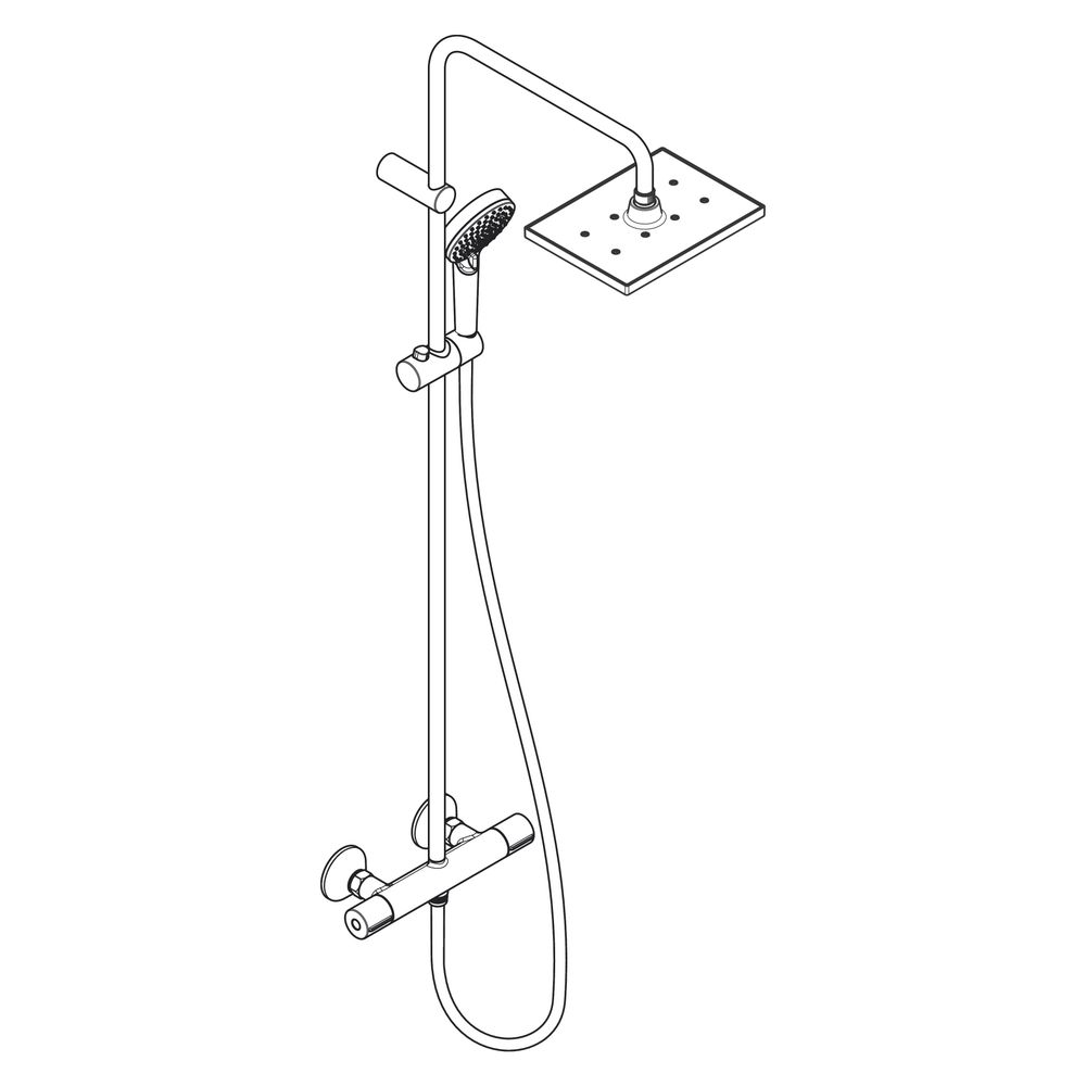 hansgrohe Vernis Shape Showerpipe 230mm 1jet 6,8l/min EcoSmart, Mattschwarz mit The... HANSGROHE-26097670 4059625338650 (Abb. 5)