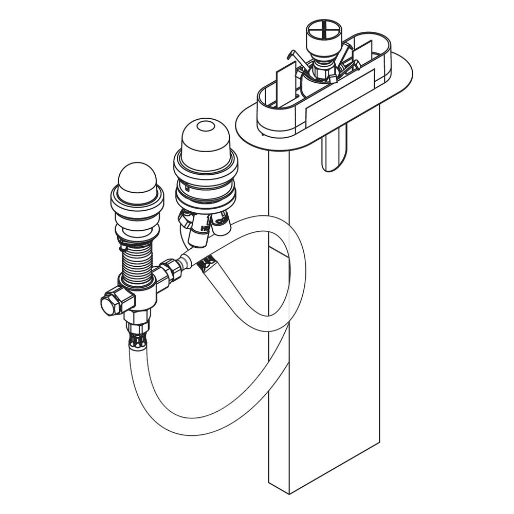 Hansgrohe AXOR Grundkörper für 3-Loch Einhebel-Wannenrandmischer, sBox, 15487180... HANSGROHE-15487180 4059625190241 (Abb. 4)