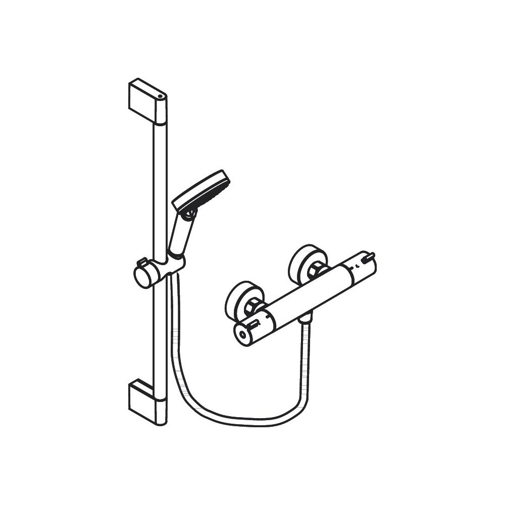 hansgrohe Crometta Brausesystem Aufputz Vario mit Ecostat 1001 CL Thermostat, Braus... HANSGROHE-27813400 4011097803272 (Abb. 5)