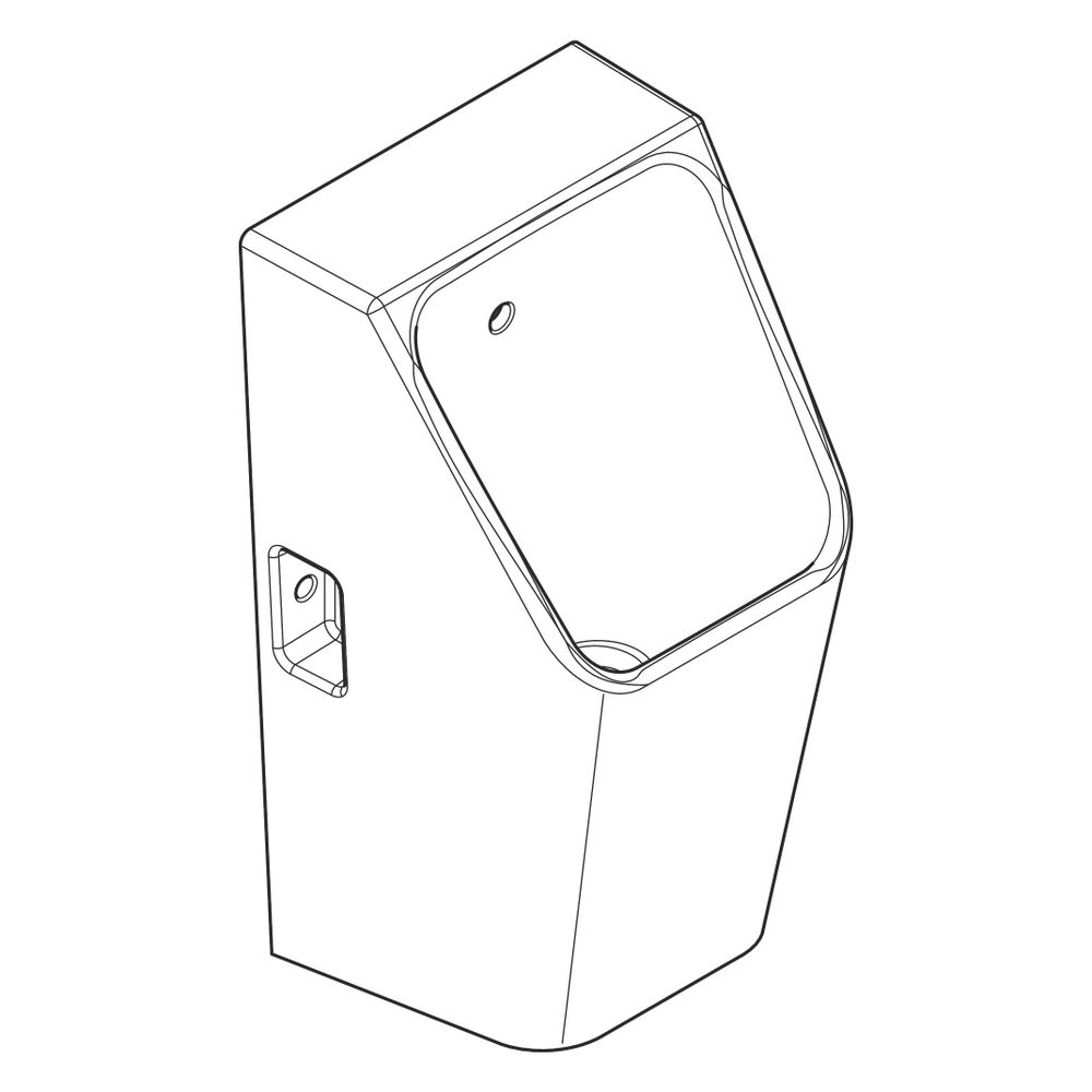 Hansgrohe EluPura Original Q Urinal 600x300mm, Zulauf von hinten, Ablauf nach unten... HANSGROHE-60127450 4059625478202 (Abb. 3)