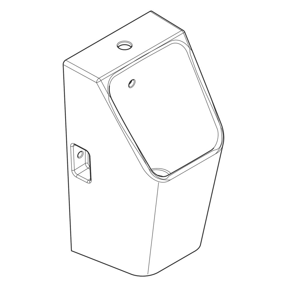 Hansgrohe EluPura Original Q Urinal 600x300mm, Zulauf von oben, Ablauf nach unten/h... HANSGROHE-62011450 4059625478110 (Abb. 3)
