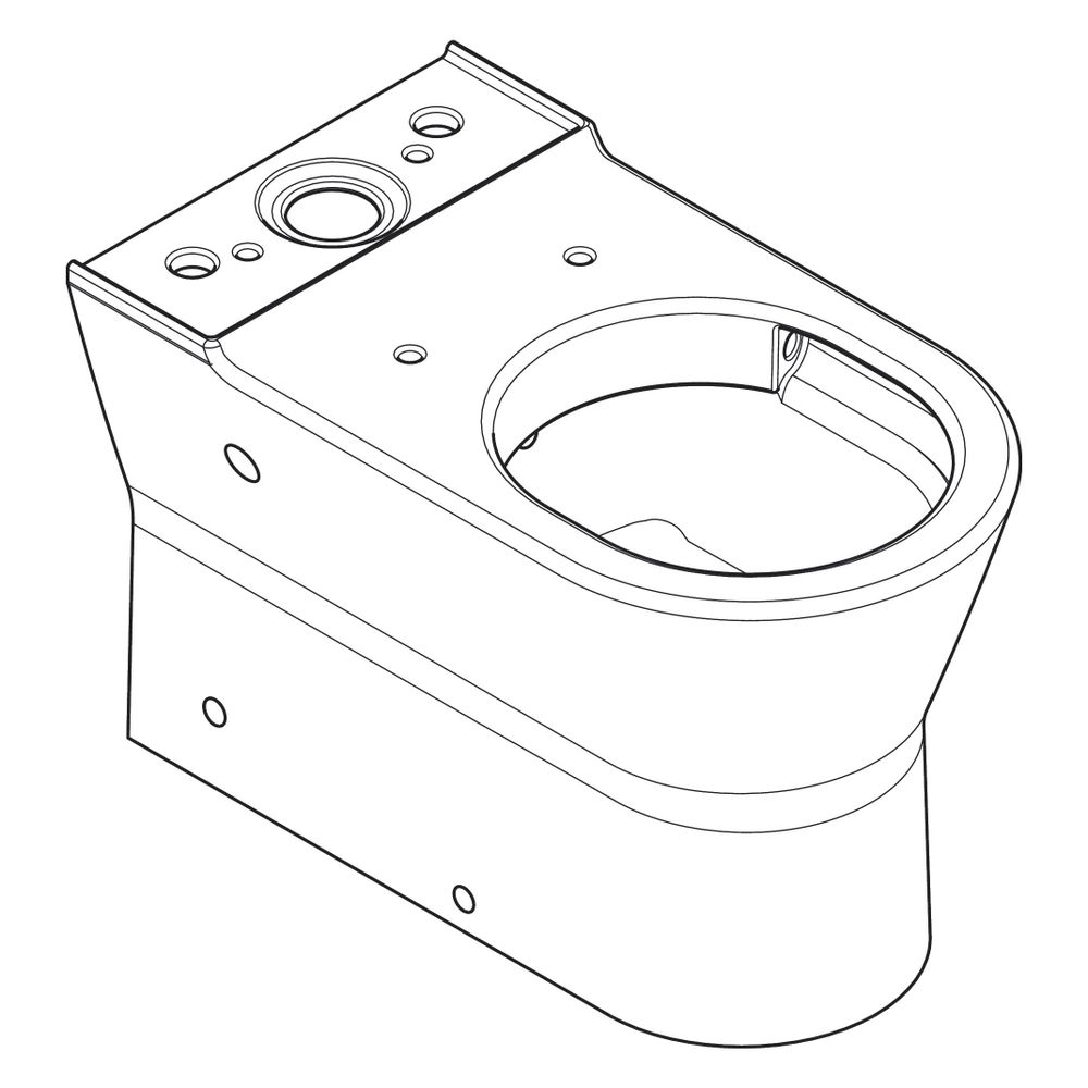 Hansgrohe EluPura Original S Stand-WC für aufg. Spülkasten wandbündig, h/v Abgang, ... HANSGROHE-62012450 4059625478745 (Abb. 4)