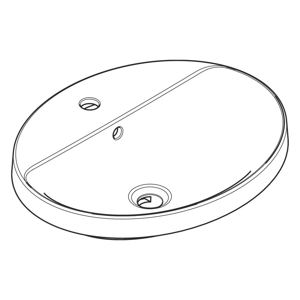 hansgrohe Xuniva D Einbauwaschtisch 550x450mm mit Hahnloch und Überlauf, SmartClean... HANSGROHE-61060450 4059625475492 (Abb. 3)
