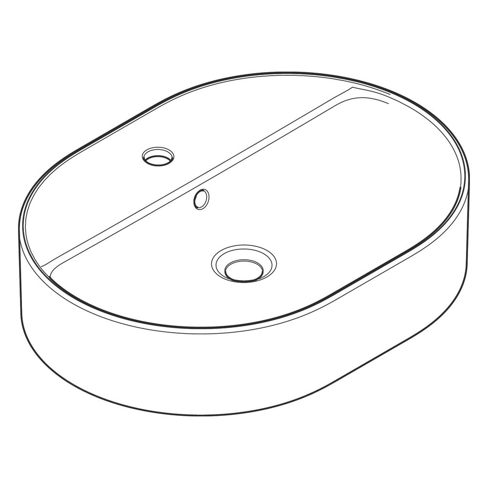 hansgrohe Xuniva U Aufsatzwaschtisch 600x450mm mit Hahnloch und Überlauf, SmartClea... HANSGROHE-61080450 4059625475812 (Abb. 3)