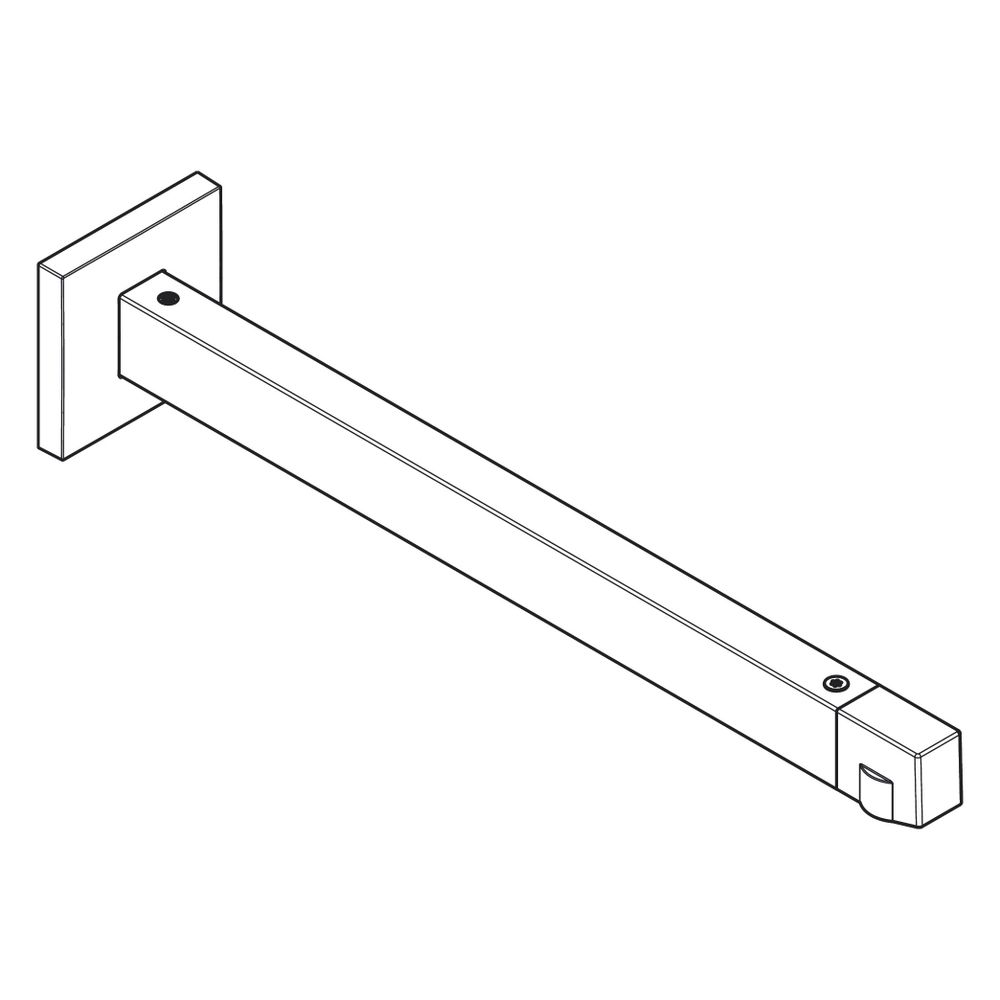 Hansgrohe Brausearm E, 390mm, Unterputzmontage, G 1/2", Brushed Black Chrome... HANSGROHE-24337340 4059625533253 (Abb. 3)
