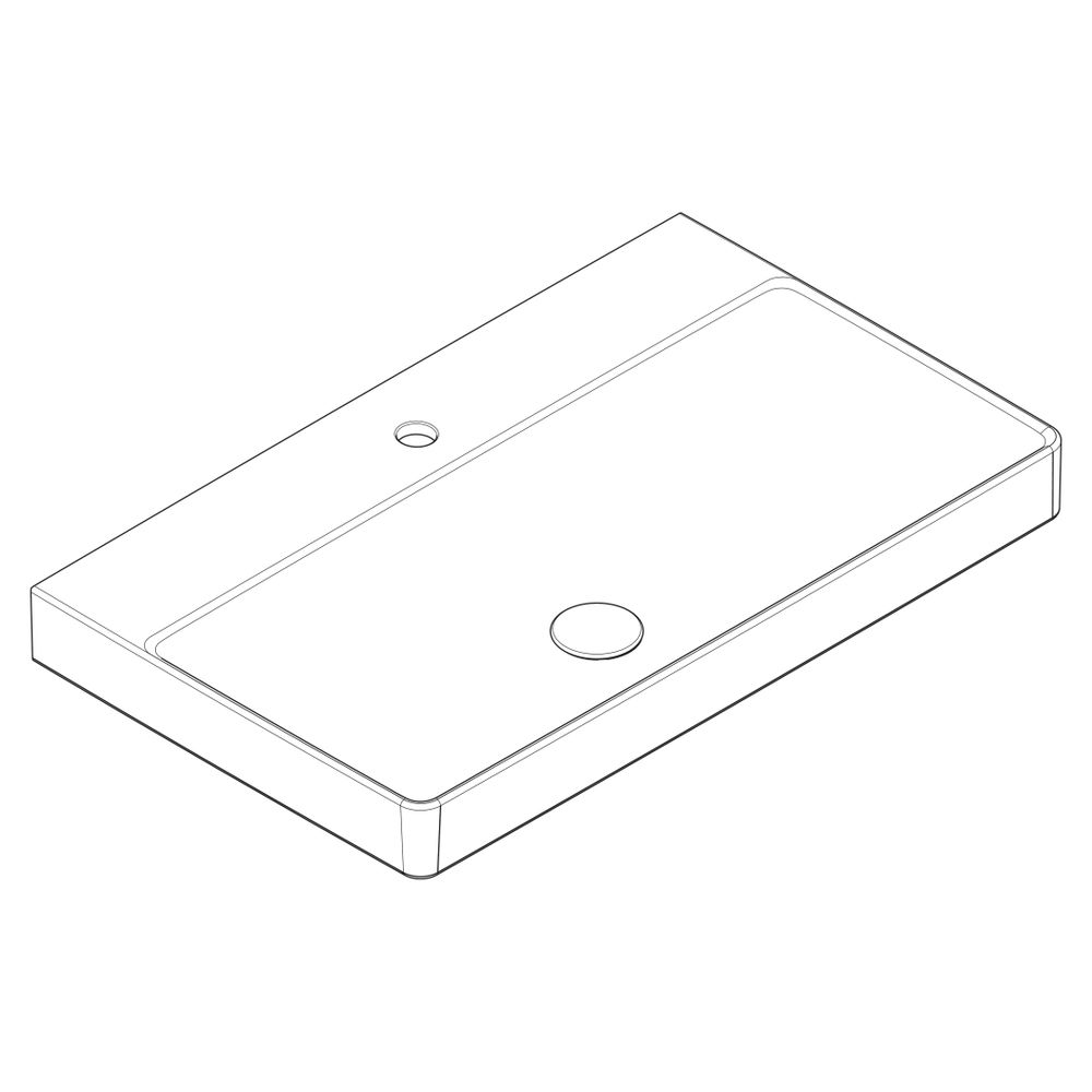hansgrohe Xelu Q Waschtisch 800x480mm mit Hahnloch ohne Überlauf, SmartClean, Weiß... HANSGROHE-61020450 4059625413937 (Abb. 4)