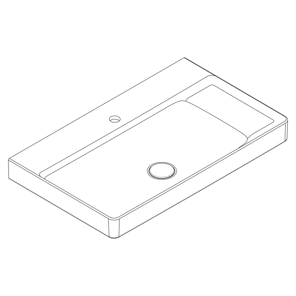 hansgrohe Xelu Q Aufsatzwaschtisch geschliffen, Ablage rechts 800x480mm mit Hahnloc... HANSGROHE-61027450 4059625414002 (Abb. 3)