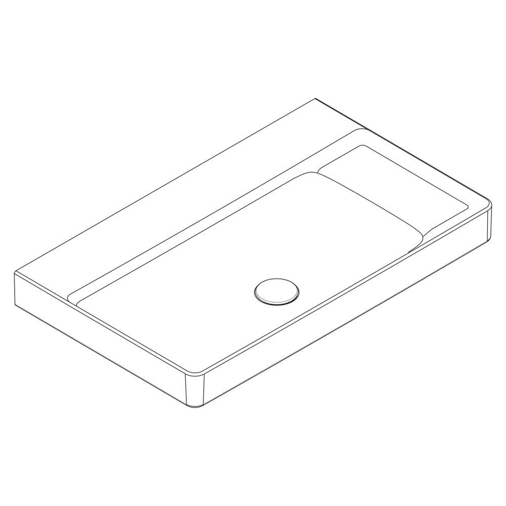 hansgrohe Xelu Q Waschtisch mit Ablage rechts 800x480mm ohne Hahnloch und Überlauf,... HANSGROHE-61026450 4059625413999 (Abb. 3)