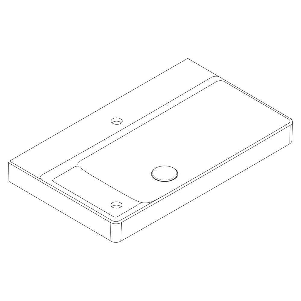 hansgrohe Xelu Q Waschtisch mit Ablage links 800x480mm mit 2 Hahnlöchern ohne Überl... HANSGROHE-61031450 4059625414040 (Abb. 3)