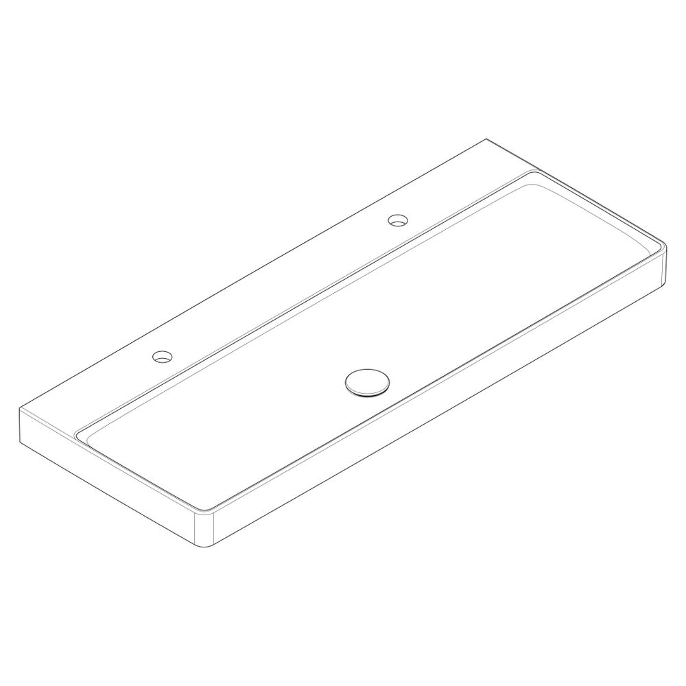 Hansgrohe Xelu Q Waschtisch 1200x480mm, 2 Hahnlöcher ohne Überlauf, SmartClean, Wei... HANSGROHE-61042450 4059625414156 (Abb. 4)