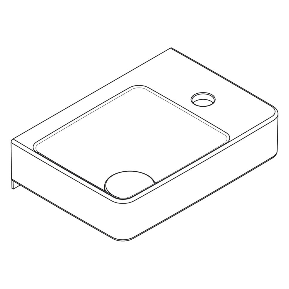 hansgrohe Xelu Q Handwaschbecken mit Ablage rechts 360x250mm mit Hahnloch ohne Über... HANSGROHE-61084450 4059625415412 (Abb. 4)
