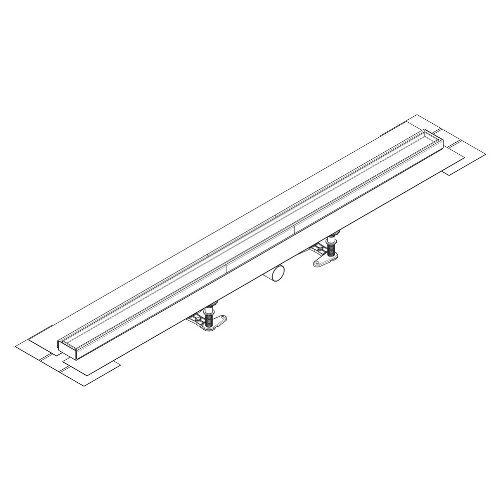 Hansgrohe RainDrain Compact Komplettset Duschrinne 1200mm, befliesbar für flache In... HANSGROHE-56173000 4059625429921 (Abb. 4)