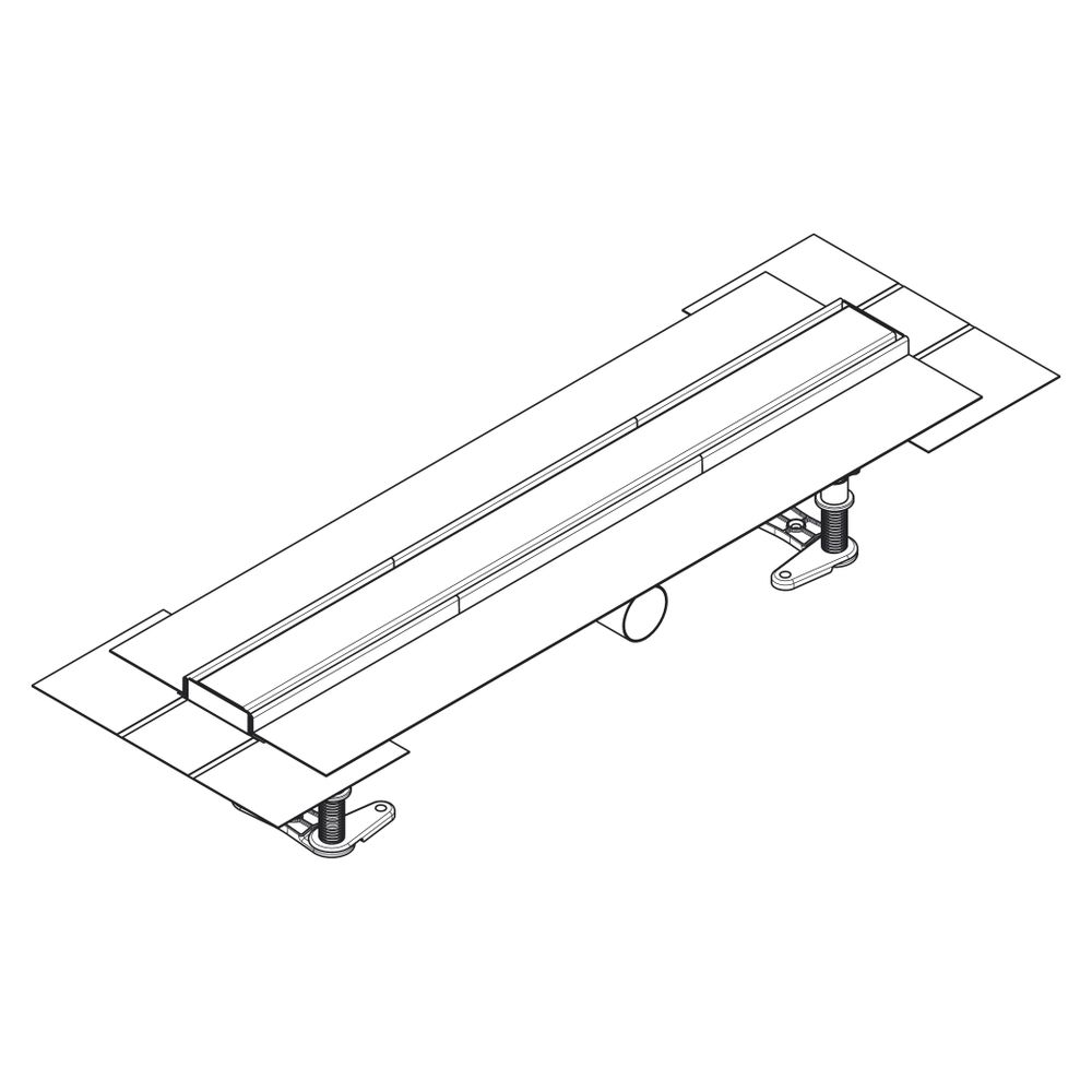 Hansgrohe RainDrain Compact Komplettset Duschrinne 600mm, für flache Installation, ... HANSGROHE-56162800 4059625430033 (Abb. 4)