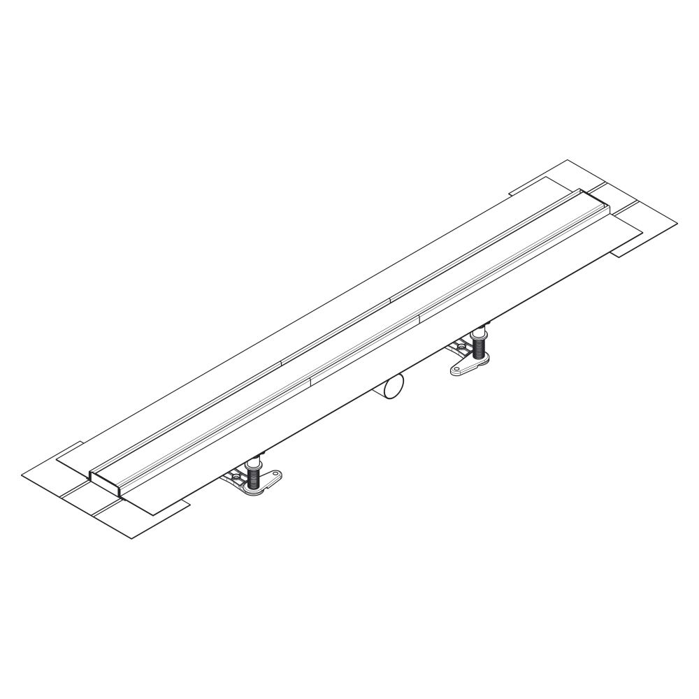 Hansgrohe RainDrain Compact Komplettset Duschrinne 1000mm, für flache Installation,... HANSGROHE-56170800 4059625429952 (Abb. 4)