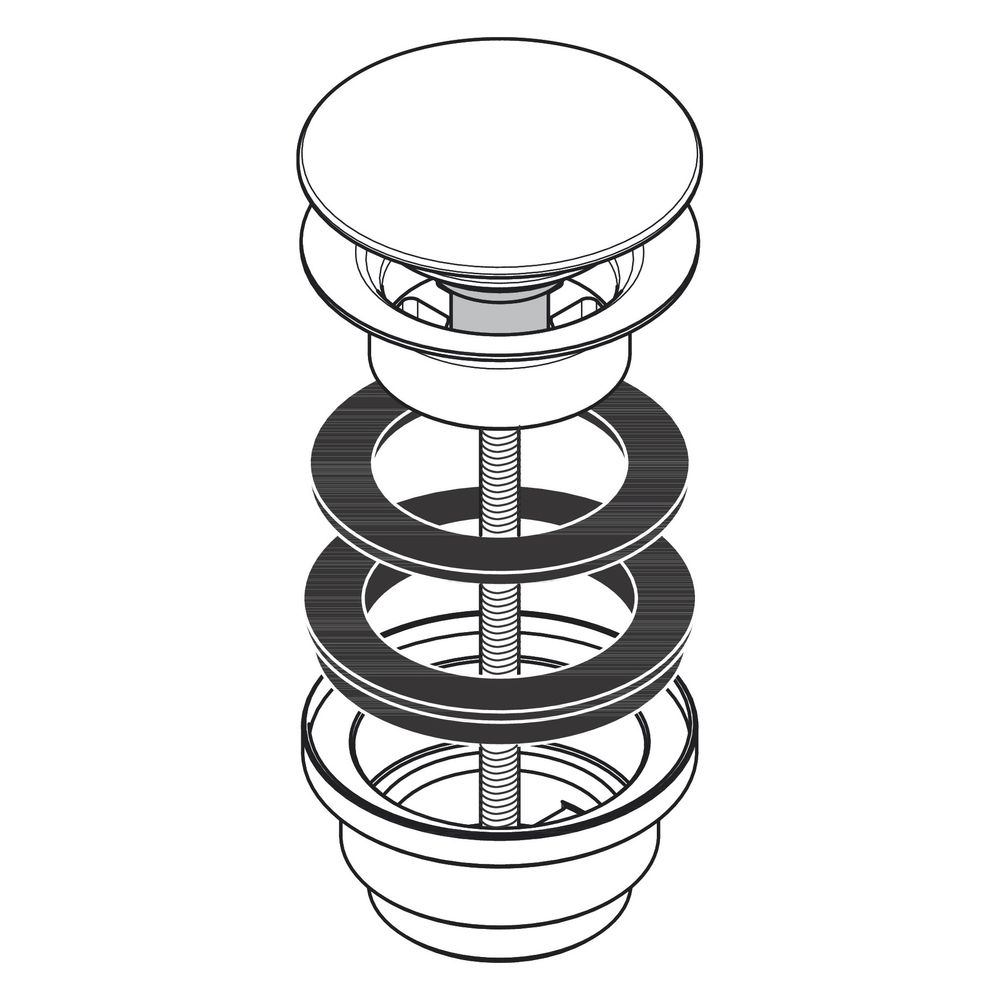 hansgrohe Garnitur Push-Open DN 32, Chrom, für Waschtisch- und Bidetmischer... HANSGROHE-50100000 4011097369495 (Abb. 4)
