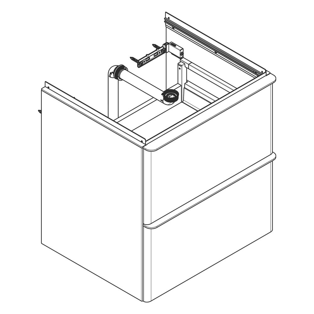 Hansgrohe Xelu Q Waschtischunterschrank Nussbaum Dunkel 580x475mm, Griff Mattweiß m... HANSGROHE-54026700 4059625455555 (Abb. 4)