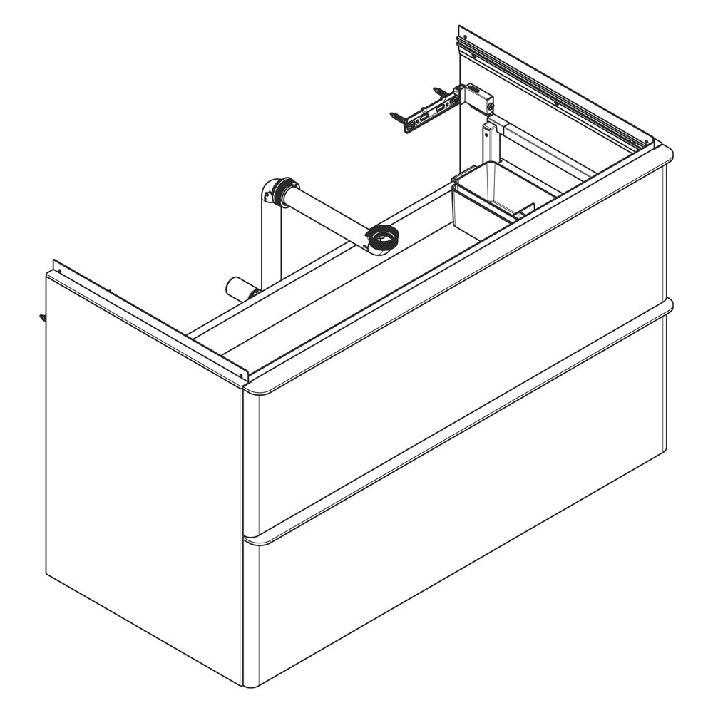 Hansgrohe Xelu Q Waschtischunterschrank Nussbaum Dunkel 980x475mm, Griff Mattweiß m... HANSGROHE-54034700 4059625455814 (Abb. 4)