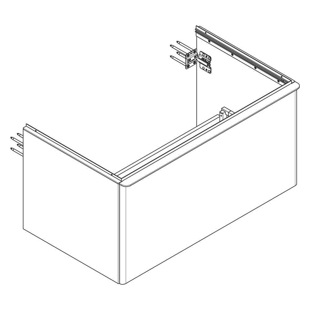 Hansgrohe Xelu Q Waschtischunterschrank Nussbaum Dunkel 980x550mm, Griff Mattweiß m... HANSGROHE-54061700 4059625456101 (Abb. 4)
