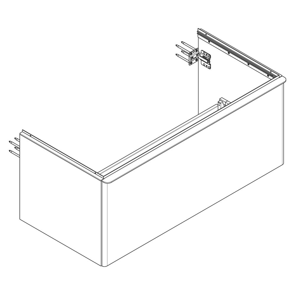 Hansgrohe Xelu Q Waschtischunterschrank Diamantgrau Matt 1180x550mm, Griff Mattweiß... HANSGROHE-54063700 4059625456040 (Abb. 4)