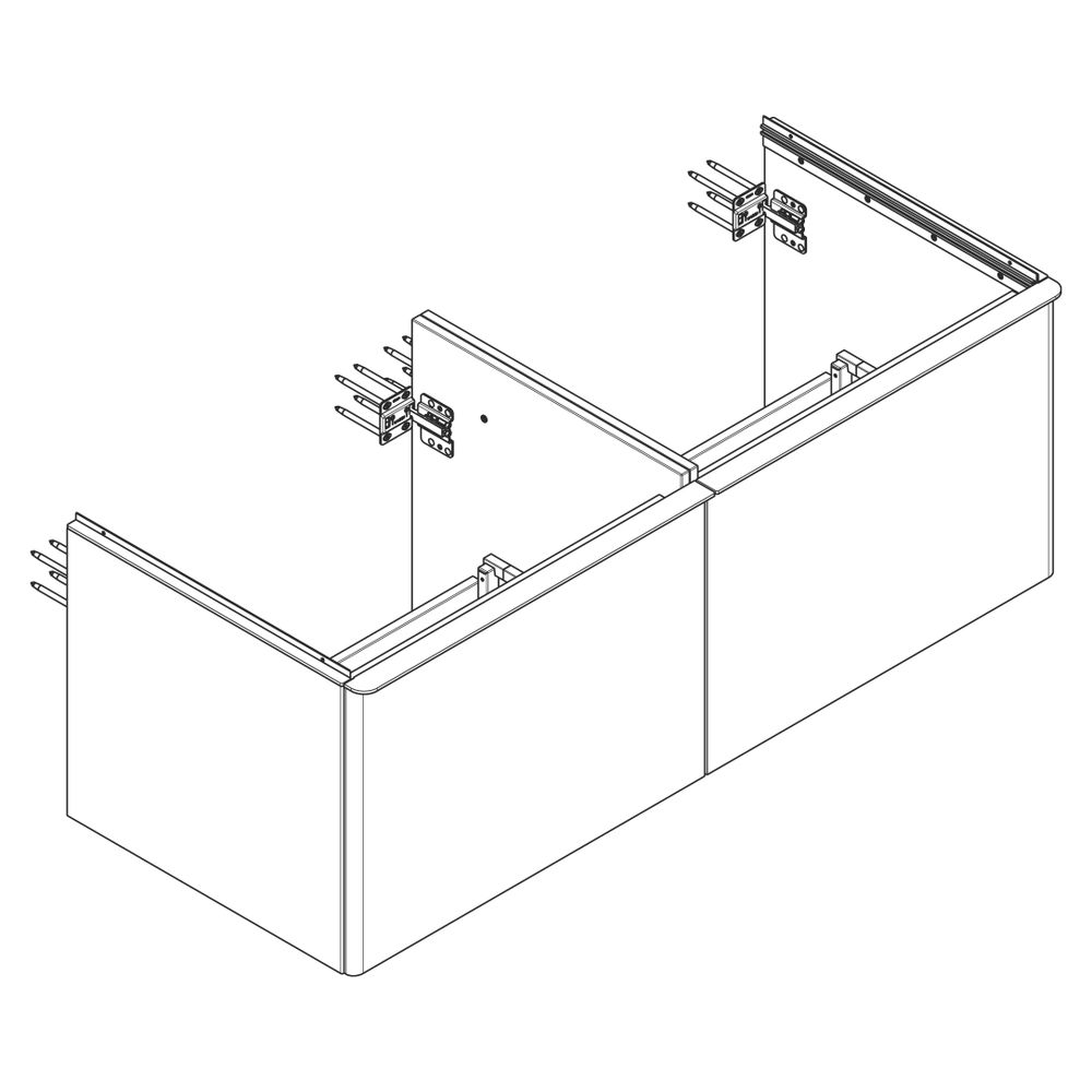 Hansgrohe Xelu Q Waschtischunterschrank Weiß Hochglanz 1360x550mm, 2 SK für Konsole... HANSGROHE-54066700 4059625456354 (Abb. 5)