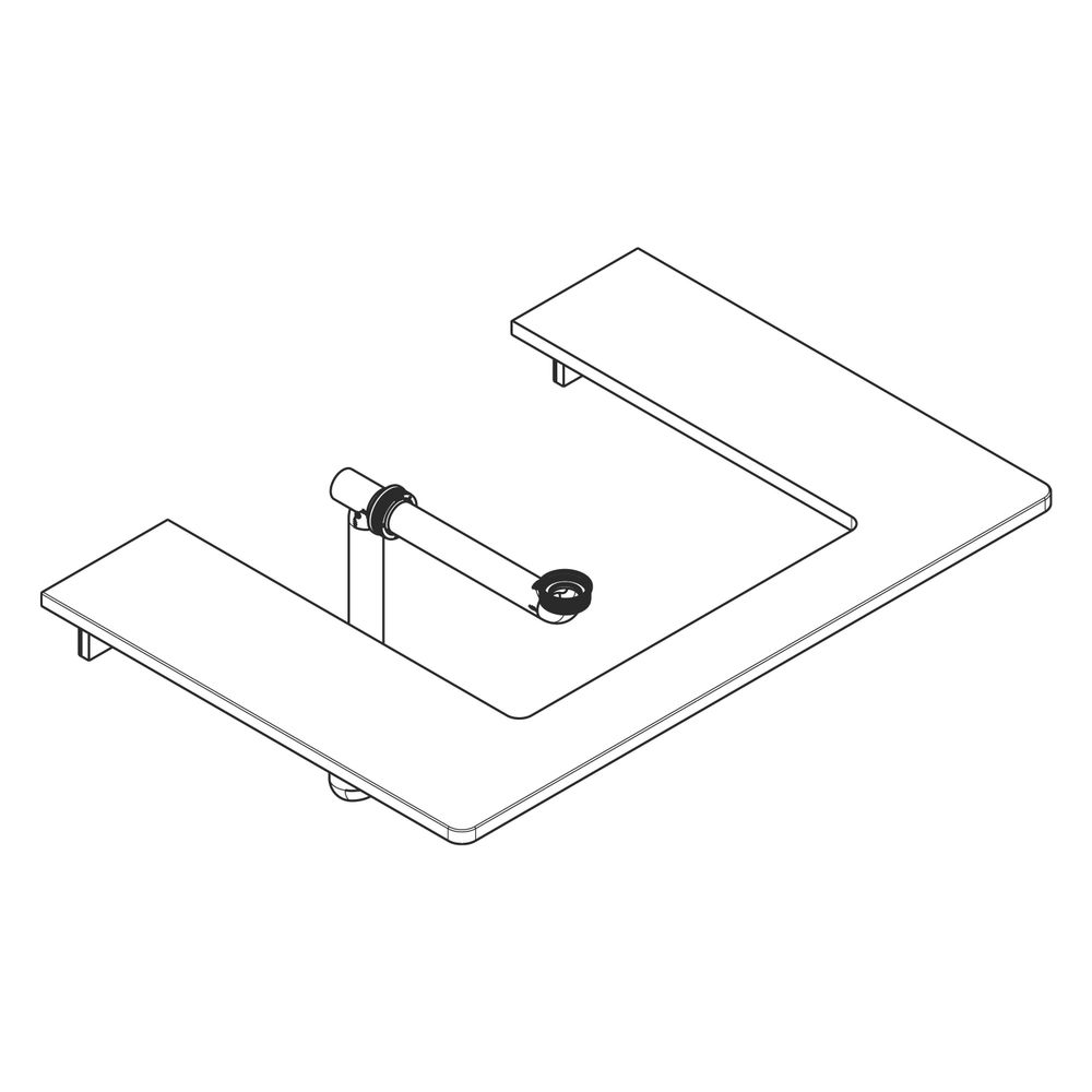 Hansgrohe Xelu Q Konsole 780x550mm, Ausschnitt mittig für Aufsatzwaschtisch geschli... HANSGROHE-54094230 4059625457122 (Abb. 3)