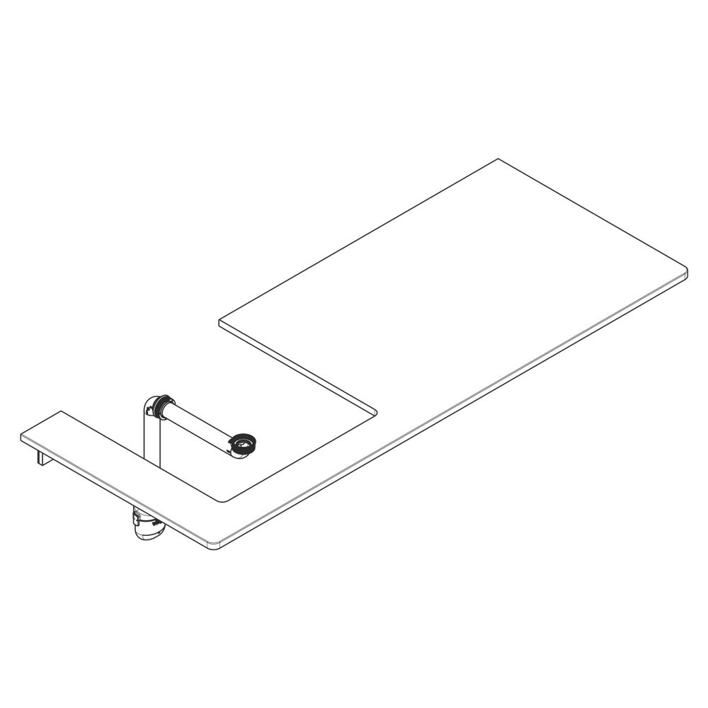 Hansgrohe Xelu Q Konsole 1360x550mm, Ausschnitt links für Aufsatzwaschtisch geschli... HANSGROHE-54097910 4059625457382 (Abb. 4)