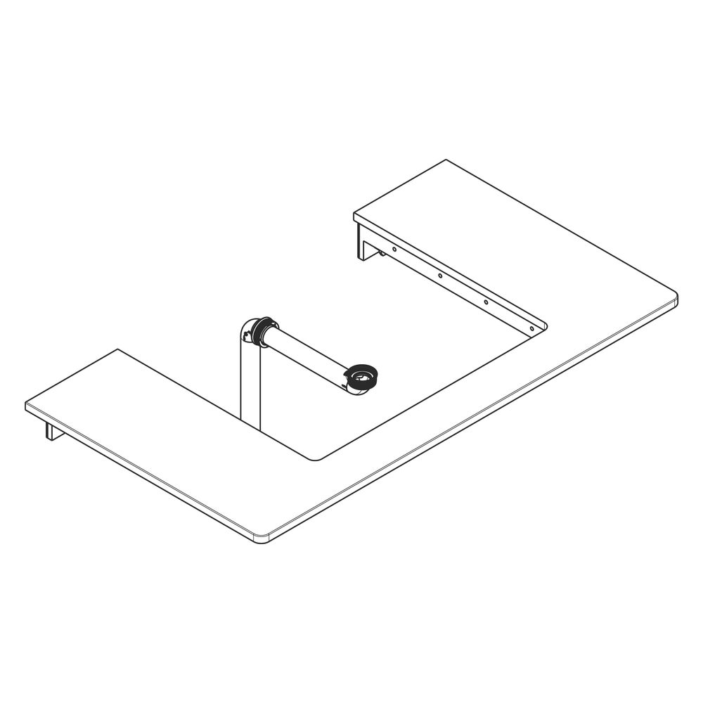Hansgrohe Xelu Q Konsole 980x550mm, Ausschnitt mittig für Aufsatzwaschtisch geschli... HANSGROHE-54110910 4059625457245 (Abb. 4)