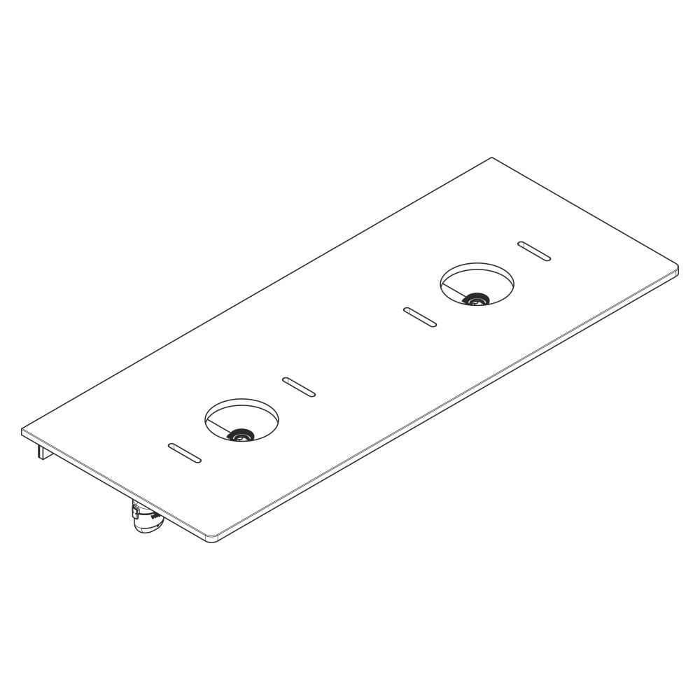 Hansgrohe Xelu Q Konsole 1360x550mm, 2 Ausschnitte für Aufsatzwaschtisch ohne Hahnl... HANSGROHE-54118910 4059625457702 (Abb. 4)