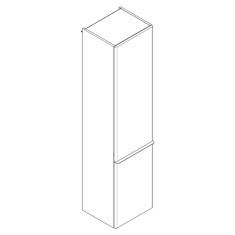 Hansgrohe Xelu Q Hochschrank Nussbaum Dunkel 400x350mm, Griff Mattweiß, Türanschlag... HANSGROHE-54142700 4059625458501 (Abb. 4)
