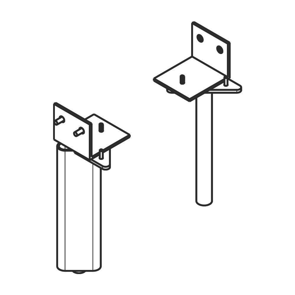 Hansgrohe Xelu Q Möbelfüße 175x60mm, Mattweiß... HANSGROHE-54145700 4059625458723 (Abb. 3)