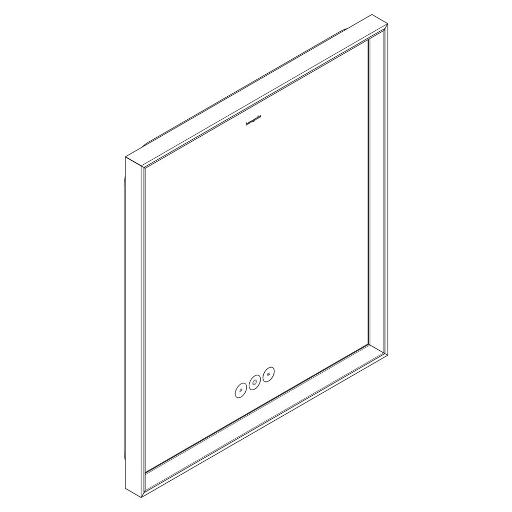 Hansgrohe Xarita E Spiegel, LED-Beleuchtung 600x700x50mm, kapazitiver Berührungssen... HANSGROHE-54988700 4059625463802 (Abb. 3)