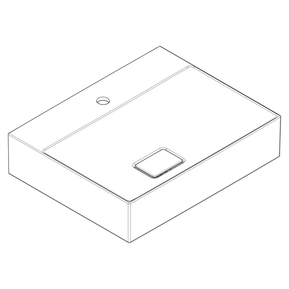 Hansgrohe Xevolos E Aufsatzwaschtisch geschliffen 600x480mm, Hahnloch ohne Überlauf... HANSGROHE-61094450 4059625420850 (Abb. 8)