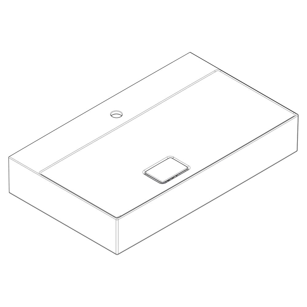Hansgrohe Xevolos E Aufsatzwaschtisch geschliffen 800x480mm, Hahnloch ohne Überlauf... HANSGROHE-61098450 4059625420812 (Abb. 4)