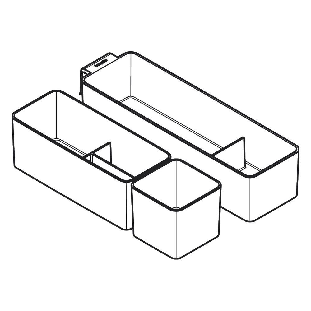Hansgrohe IntraStoris Schubkasteninneneinteilung Basis Set 100x345mm, Mattschwarz... HANSGROHE-54224670 4059625483763 (Abb. 3)
