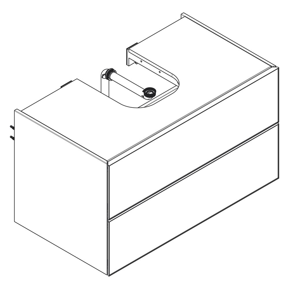 Hansgrohe Xevolos E Waschtischunterschrank Mattweiß 980x550mm, 2 SK für Konsole, Au... HANSGROHE-54190660 4059625634325 (Abb. 3)