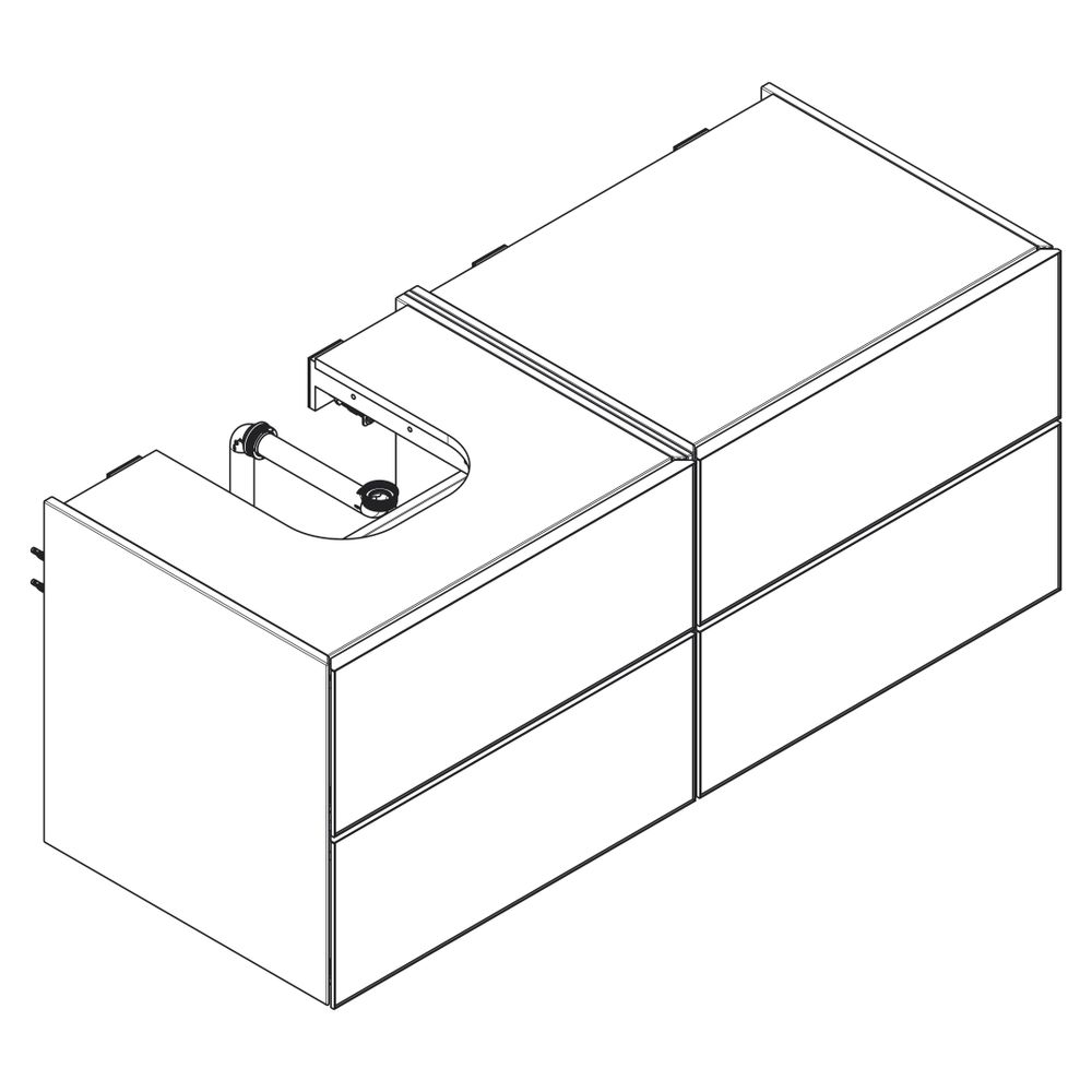 Hansgrohe Xevolos E Waschtischunterschrank Mattweiß 1370x550mm, 4 SK für Konsole, A... HANSGROHE-54236660 4059625634424 (Abb. 3)