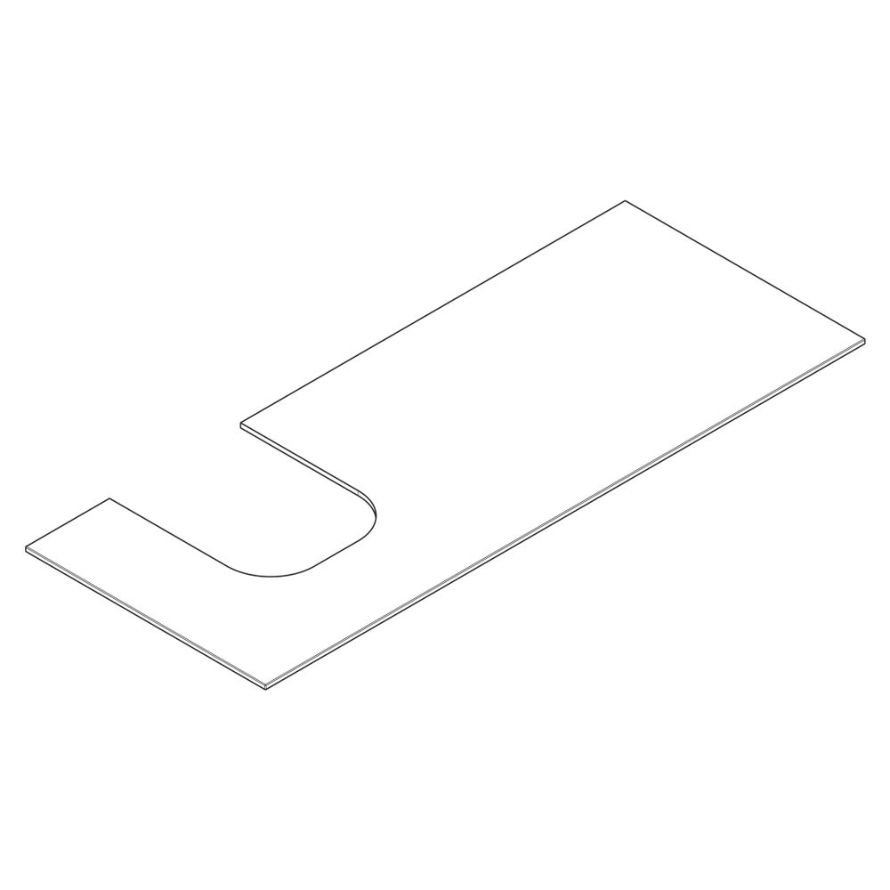 hansgrohe Xevolos E Konsole 1370x550mm Mattweiß mit Ausschnitt links für AWT geschl... HANSGROHE-54205700 4059625485866 (Abb. 4)