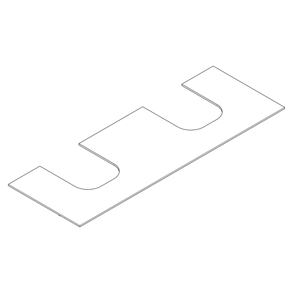 Hansgrohe Xevolos E Konsole 1570x550mm, 2 Ausschnitte für Aufsatzwaschtisch geschli... HANSGROHE-54211780 4059625486467 (Abb. 3)