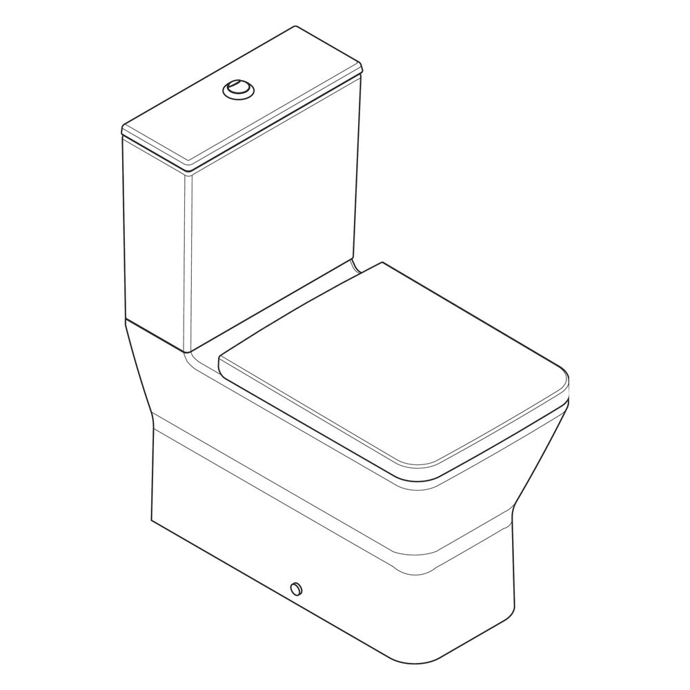 Hansgrohe EluPura Original Q Stand-WC Set 640 AquaChannel Flush, aufgesetztem Spülk... HANSGROHE-60206450 4059625479049 (Abb. 3)