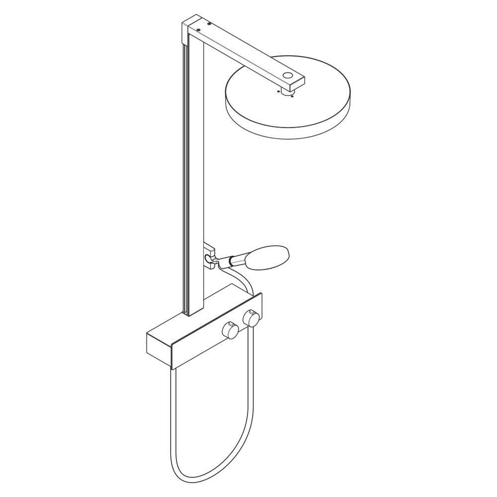 hansgrohe Rainfinity Showerpipe 360mm 1jet 15,9l/min mit ShowerTablet 350, Mattschw... HANSGROHE-26853670 4059625468609 (Abb. 4)