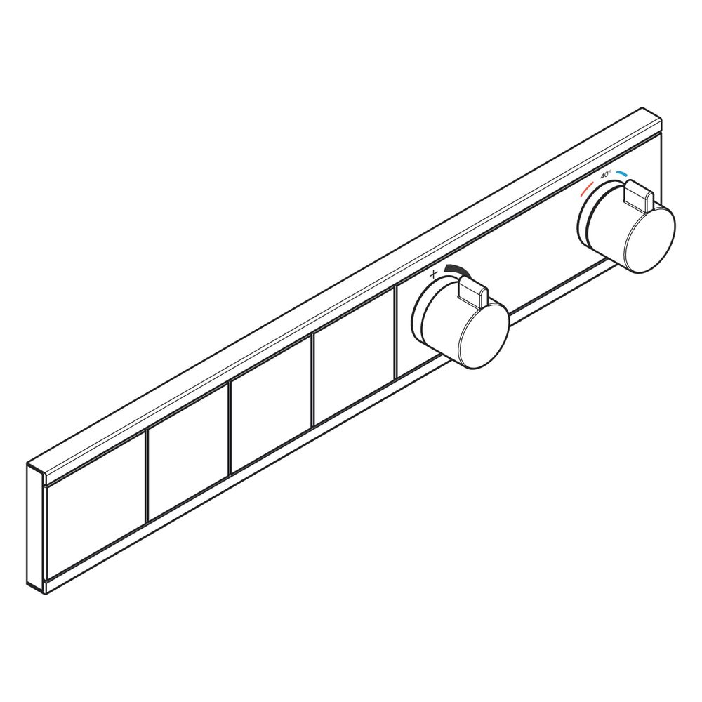Hansgrohe RainSelect Thermostat Unterputz, 38l/min, für 3 Verbraucher, Brushed Blac... HANSGROHE-15381340 4059625489123 (Abb. 4)