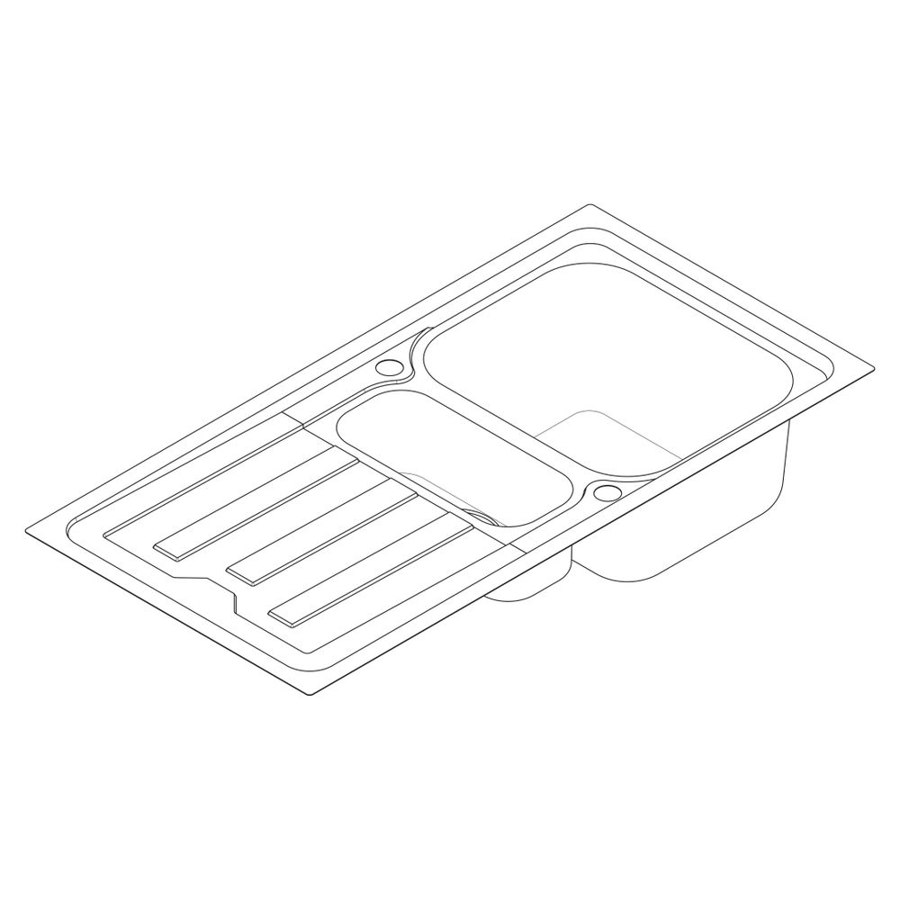 Hansgrohe Einbauspüle S44 S440-F517 100342x145mm, Abtropffläche, automatischer Garn... HANSGROHE-43370800 4059625514351 (Abb. 4)