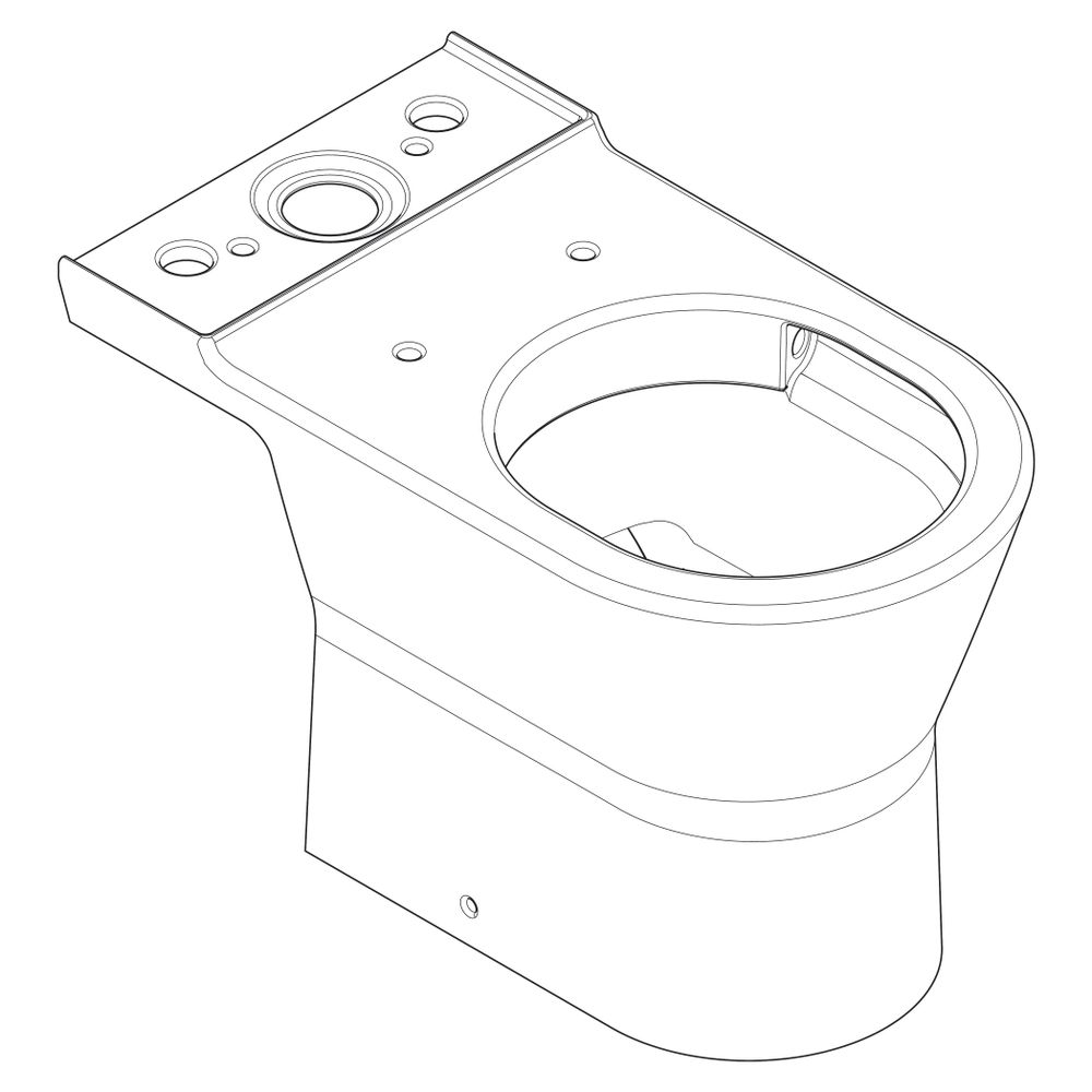 Hansgrohe EluPura Original S Stand-WC für aufgesetzten Spülkasten, horizontalem Abg... HANSGROHE-62038450 4059625536230 (Abb. 4)